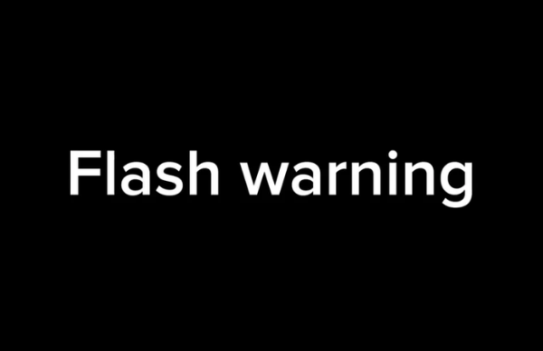 Flash Warning Text Reveal