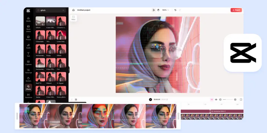 Abstract glitch effect hero image