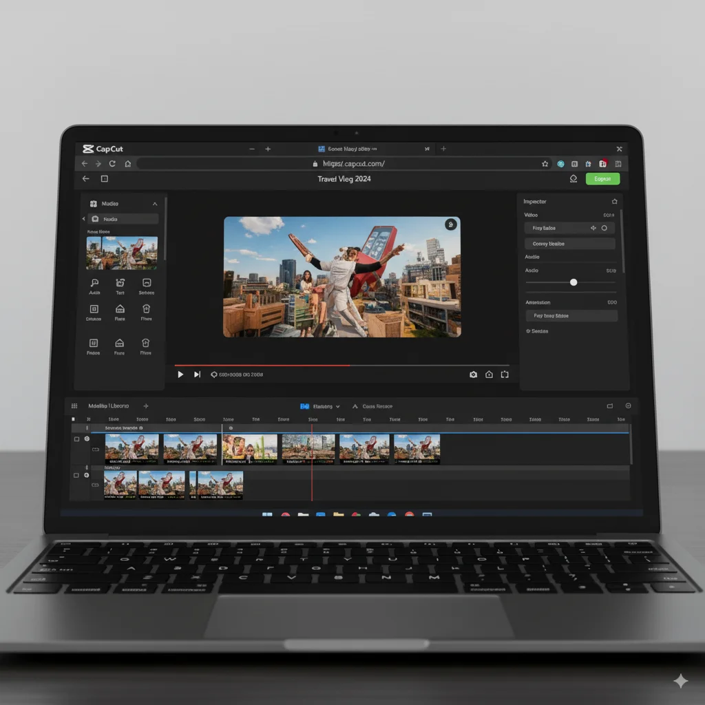 CapCut editing interface