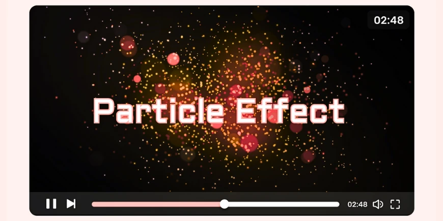 Abstract particle effect hero image